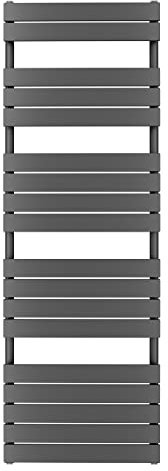 Aquabad Badheizkörper Aurea | Größe: 60 x 180 cm | Heizleistung 980 Watt | Farbe: Anthrazit | Mittelanschluss 50mm | Design Paneelheizkörper, Handtuchwärmer