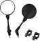 Tosucs 1 Paar Rückspiegel für Motorrad, Universal, aus Aluminiumlegierung, faltbar, für Motorroller, Motorrad, Cross, Fahrrad, Schwarz