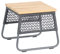 Sonnenpartner Lounge-Tisch Poison 45x45 cm Teak/Alu/Polyrope grau Beistelltisch