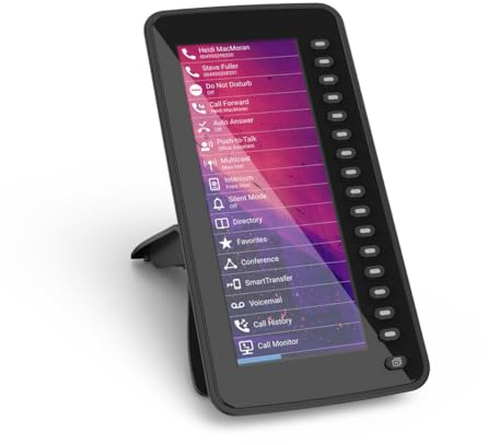 Snom D7C Farb-USB-Erweiterungsmodul für D7xx-Telefone (hochauflösendes Farbdisplay mit Hintergrundbeleuchtung, Daisy Chain mit bis zu 3 Modulen), Schwarz, 00004467