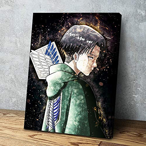 AQYYDD DIY Diamond Painting Set DIY Diamant Malerei Vollbohrer Stickerei Malerei Crystal Strass Stickerei für Haus Leinwand Poster Angriff auf Titan Levi Ackerman 30x40cm