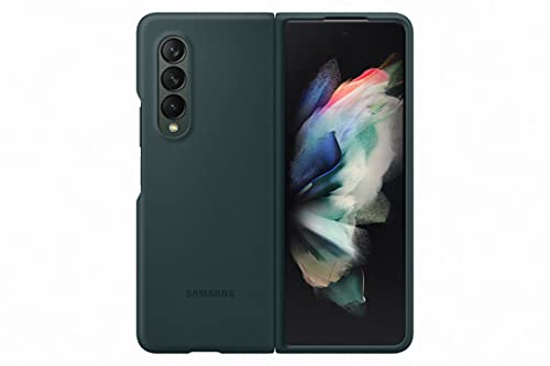 Samsung Silicone Cover Smartphone Cover EF-PF926 für das Galaxy Z Fold3 5G, Handy-Hülle, Silikon, Schutz Case, stoßfest, dünn und griffig, Grün