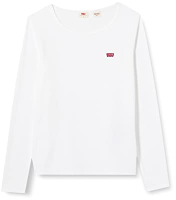 Levi's Women's Long-Sleeve 2-Pack Tee T-Shirt, Tea Caviar / White +, L