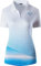jeansian Women's Sports Breathable Long Sleeve Zipper Polo T-Shirts Tee SWT331 WhiteBlue L