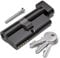 Bwintech 80mm(40T/40) Black Euro Cylinder Lock,Door Barrel Lock,Thumbturn Knob with 3 Standard Keys,Anti-Pick,Anti-Bump,Anti Drill,High Security for UPVC,Wooden,Composite Doors