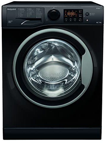 Hotpoint NDB 9635 BS UK Freestanding 9/6 kg Washer Dryer, rpm, Black