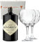 Hendrick'S Gin 44% Vol. 1000 ml - Due Bicchieri In Vetro Borgonovo 620 ml