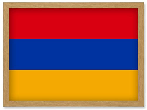 Artery8 Armenia National Flag Patriotic Vexillology World Flags Country Region Poster Artwork Framed Wall Art Print A4