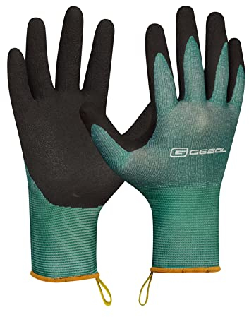 Gebol Salvia, 1 Paar Gartenhandschuhe aus Recycling-PET, latexbeschichtete Arbeitshandschuhe, griffsicher & anschmiegsam für Gartenpflege für Damen & Herren, Gr. XL/10, Grün