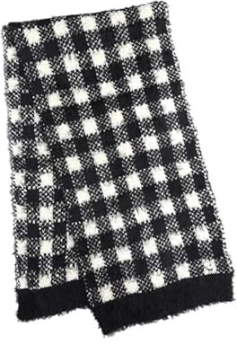 Sciarpa Liu Jo in maglia scarf check jacquard nero C24LJ38 2F3049 NERO