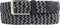 BELTINGER Hochwertiger Stretch-Gürtel mit echtem Leder 3,5cm | Elastischer, geflochtener Golf-Gürtel 35mm | Dehnbarer, mehrfarbiger Flecht-Gürtel | Segel-Gürtel | Dunkelgrau 105cm