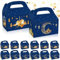 Zkaoai Eid Mubarak Geschenkboxen, 12 Stück Ramadan Geschenkschachteln, Eid Mubarak Geschenktüten, Ramadan Papiertüten, Ramadan Geschenktüten, Geschenktaschen für Ramadan Süßigkeiten Verpackung