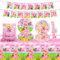 Kindergeburtstag Deko, 62 Partygeschirr Tischdecke Geburtstag Princess Peach Geburtstag Deko Tortendeko Pappteller Geburtstag Tasse Luftballon Servietten Tischdecke Kindergeburtstag Party Deko