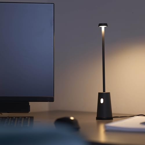 Northpoint LED Akku Tischlampe kabellos mit Ladestation stufenlos dimmbar Touch Sensor warmweißes Licht 3000K