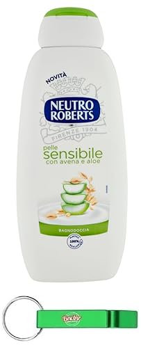 Neutro Roberts Bagnodoccia Pelle Sensibile con Avena e Aloe, gel de ducha para pieles sensibles con avena y aloe, 450 ml, incluye llavero Beni Culinari
