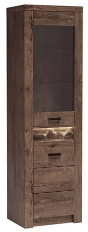 Lomadox Vitrinenschrank Vitrine Highboard Sideboard Kommode Aufbewahrungsschrank Wohnzimmer Schrank modern in braun