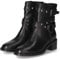 Mjus Damen Biker Boots/Stiefeletten Nero Cortina Schwarz Glattleder, Größe:42, Farbauswahl:schwarz