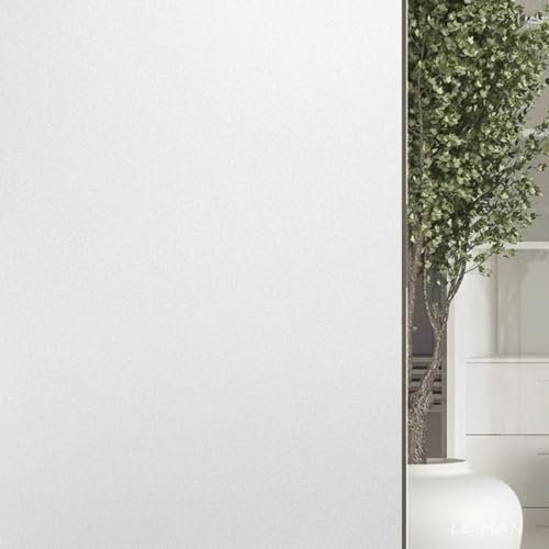 Vinilo para Ventana Privacidad 80 x 300 cm Anti Calor y UV Anti Sol Vinilos para Ventanas Privacidad Vinilos para Cristales Opaco para Privacidad del Bano, Blanco Mate