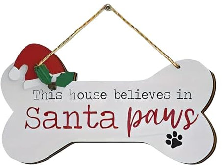 Placa de madera de Navidad, cartel de madera para puertas, cartel de bienvenida en de hueso, colgante de árbol de Navidad, decoración de invierno, decoración navideña alegre para decoración del