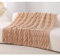 Wajade Couverture Plaid Tricot Couverture Finement tricotée Couvre-lit Multi-usages Canapé Douce et Respirante pour Printemps Automne Canapé ou Lit(Khaki 130 * 170)