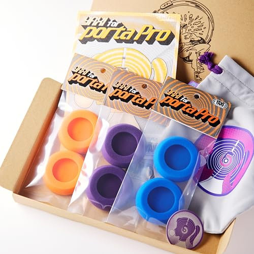 YAXI EARPADS for Koss PORTAPRO 3Pairs+Pouch ((Orange+Purple+Blue)+Pouch)