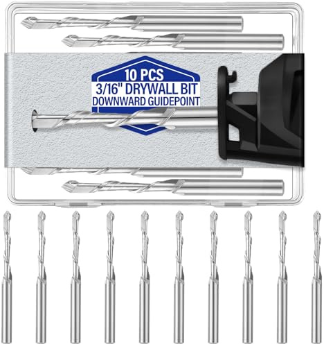 Tondiamo Brocas para Trockenbau-Fräser-Bit, 3/16, Silber, 25 Stück