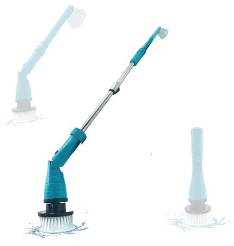 Schrubber&Bürsten Elektrisch,Elektrische Reinigungsbürste, Akku Spin Scrubber für Makita 18V Akku Inklusive 8 Reinigungsbürstenköpfen 63-120cm Dehnbar Reinigungsbürste Ausgestattet(Ohne Batterie)