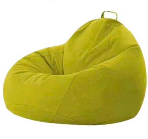 Poltrona Sacco Adulti 120x 100 Cm - Senza Imbottitura, Cotone E Lino Pouf Sacco, Bean Bag Chair for Soggiorno/Camera/Gaming(Fruit Green)
