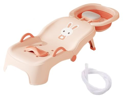 Kids Shampoo Stuhl - Verstellbarer Kinder Shampoo Stuhl | Haarwaschstation Für Kinder | Faltbare Babys Haarwaschbad Für Hausalter Im Alter Von 0 Bis 10 Jungenn Mädchen Badezimmer Salon Toilettenhausha