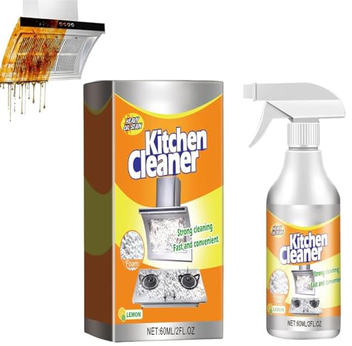 Küchen Schaumreiniger,Küchen Foam Cleaner, Schäumender Schwerölfleckenreiniger, Bubble Cleaner Schaumreiniger, Küchenschaumreiniger, Mehrzweckreiniger für Viele Oberflächen,60ML