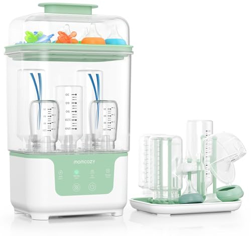 Momcozy BS04 esterilizador de biberones, 6 biberones, 8 min esteriliza