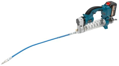 Akku-Fettpresse 560W Hochdruck, Flexibler Schlauch & Starres Rohr, Tragbarer Tragekoffer, Professionelles Schmierwerkzeug für KFZ, Maschinen und Landwirtschaft