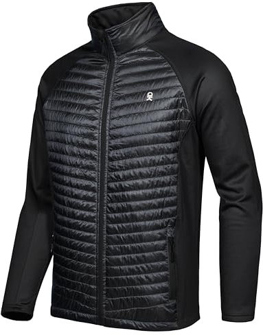 Little Donkey Andy Isolierte Wanderjacke Herren Atmungsaktiv Thermo Running Hybrid Jacke Leicht Warm Black/Black Size XXL