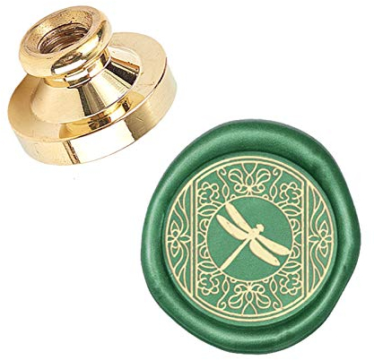 craspire Wax Seal Stamp Head Libelle Abnehmbare Versiegelung Messing Stamp Head Für Kreative Geschenkverpackungen Umschläge Einladungskarten Dekoration