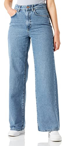 Only Femme Onlhope Ex Hw Wide Dnm Ana345 Noos Jeans, Light Blue Denim, 32W / 32L EU