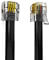 ASNQ High Speed Broadband RJ11 to RJ11 Cable for Landline Telephone, Router, Modem to RJ11 Phone Socket or Microfilter - ADSL Cable 2m with OFC Wires and PVC Cover - Internet DSL Cable - Flat, Black