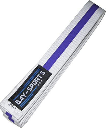 Budogürtel Kampfsportgürtel weiß blau weiß dreifarbig Budo Gürtel Kampfsport Karate Judo Taekwondo 180 cm