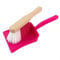 Rekord Kehrset für Kinder (Pink), Kehrblech aus Kunststoff, Handfeger mit Kunststoff-Borsten und 9 cm Griff aus Holz, für Kinder ab 2 Jahren geeignet, Kindergeräte, Kehrgarnitur, Aufnehmer