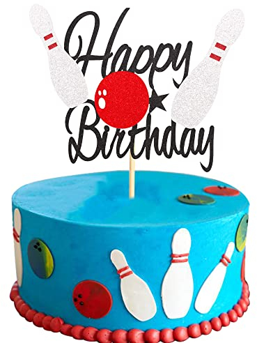 Arthsdite Bowling-Geburtstagskuchenaufsatz, Bowlingkugel-Kuchenaufsatz, Dekoration für Bowling, Geburtstagsparty, Firmenveranstaltungen, Babyparty-Kuchendekorationen