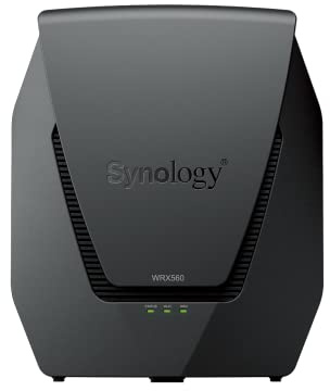 Synology WRX560 - Dual-Band Wi-Fi 6 Router, 2.5 Gbit/s Ethernet, VLAN Segmentation, Multiple SSIDs, Child Security, Threat Prevention, VPN (US Version)
