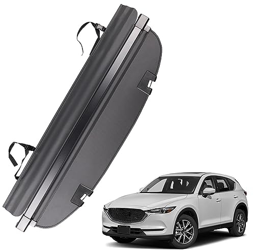 TEMKIN Auto Einziehbarer Kofferraum-Hutablage Kofferraumabdeckung für Mazda CX-5 Gepäck Security Privatsphäre ZubehöR,Canvas