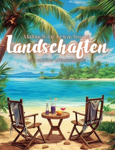 Malbuch für Erwachsene Landschaften und schöne Urlaubsmotive: 100 wunderschöne Landschaftsmotive von Sandstränden, Berglandschaften, Stadtmotive, Land ... Stressabbau & innere Ruhe. blumenstrauß