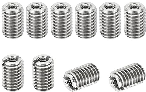 PATIKIL 10Stk Gewinde Adapter Hülse Reduziere Mutter M8*1.25 Außengewinde zu M4*0.7 Innengewinde Reparatur Einsatz Mutter Schraube Reduzierstück Verbindungselement 12mm