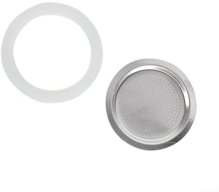 Zoegneer Joint d'étanchéité en caoutchouc de silicone, cafetière à moka en caoutchouc de silicone pour joint d'étanchéité pour bague pour pots à expresso (6 tasses + tamis )
