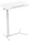 ESMART EAS-121WW 60 x 38 cm Weiß - Mobiler stufenlos pneumatisch höhenverstellbarer Beistelltisch 66-106 cm für Couch, Bett, Kinderzimmer und Homeoffice