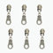 MebuZip 50 Stück Nonlock-Schieber Nonlock-Zipper für endlos Reißverschluss Meterware Nylon 6mm-Spirale (Silberfarben)
