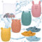 7Pcs Jouet Bain en Silicone, Jouet de Bain pour Bebe Sensoriel et Educatif, Jouet Bain Bebe 1 Ans et Plus, Jouet Bain Bébé Colorés, Jouets de Bain pour Baignoires et Piscines, Jeux Bain Bebe Souples