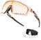 KAPVOE Polarisiert Fahrradbrille Herren Damen Rennrad Brille Sport Sonnenbrillen TR90 MTB Brille Radbrille Radsportbrille UV400 Schutz Sportbrille Radfahren MountainBike Laufen Volleyball Golf Gold