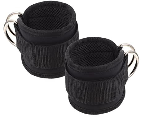 KITANDOVE 2st Knöchelschnallenriemen Knöchel-trainingsriemen Knöchelband Für Kabelmaschinen Knöchelschnalle Für Das Fitnessstudio Ferse Mit Knöchelriemen Sport Knöchelband Black Nylon