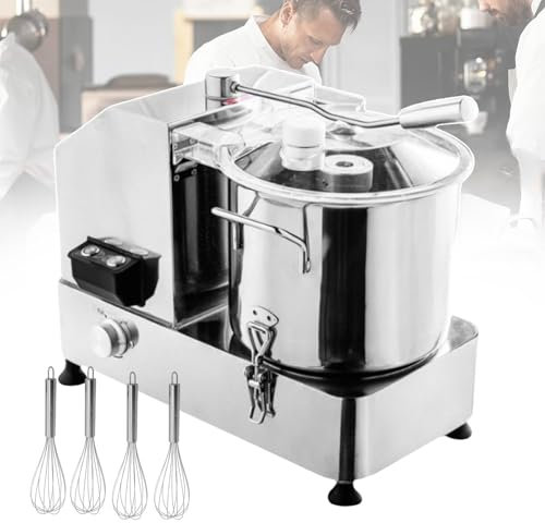 forplubossmmp Procesadores De Alimentos Picadoras Comerciales + 4 Batidoras De Huevos, Picadora De Alimentos Eléctrica De 6 L/9 L/12 L, Trituradora De Alimentos Y Batidora De Frutas,9L